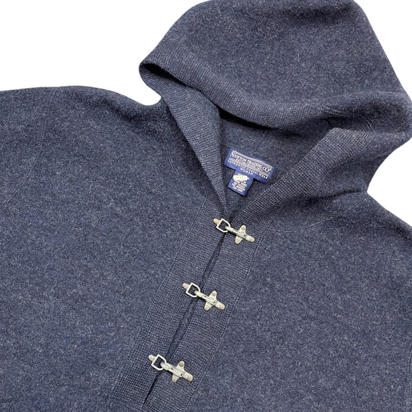 Newton Trading Co. 2X‎ Navy 100% Wool Women's Jacket 1/4 Metal Fastners - Picture 2 of 5